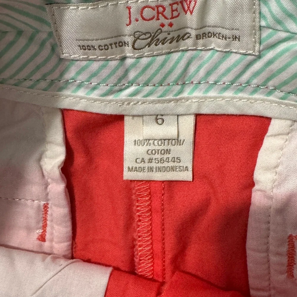 J.crew size 6 chino 100% cotton